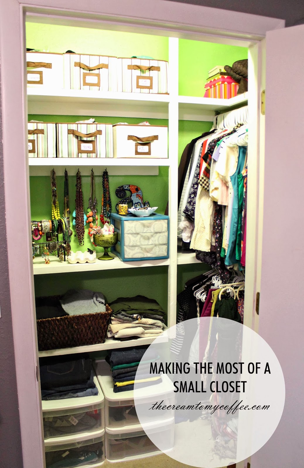 Get New Posts Delivered To Your Inbox While it may be a tough task, organizing a small closet is a possibility. In fact, by utilizing every inch of vertical space, you can create a closet that is not only mess-free, but functional. Budget-friendly, simple-to-install wire racks are perfect for lining the walls from top to bottom.